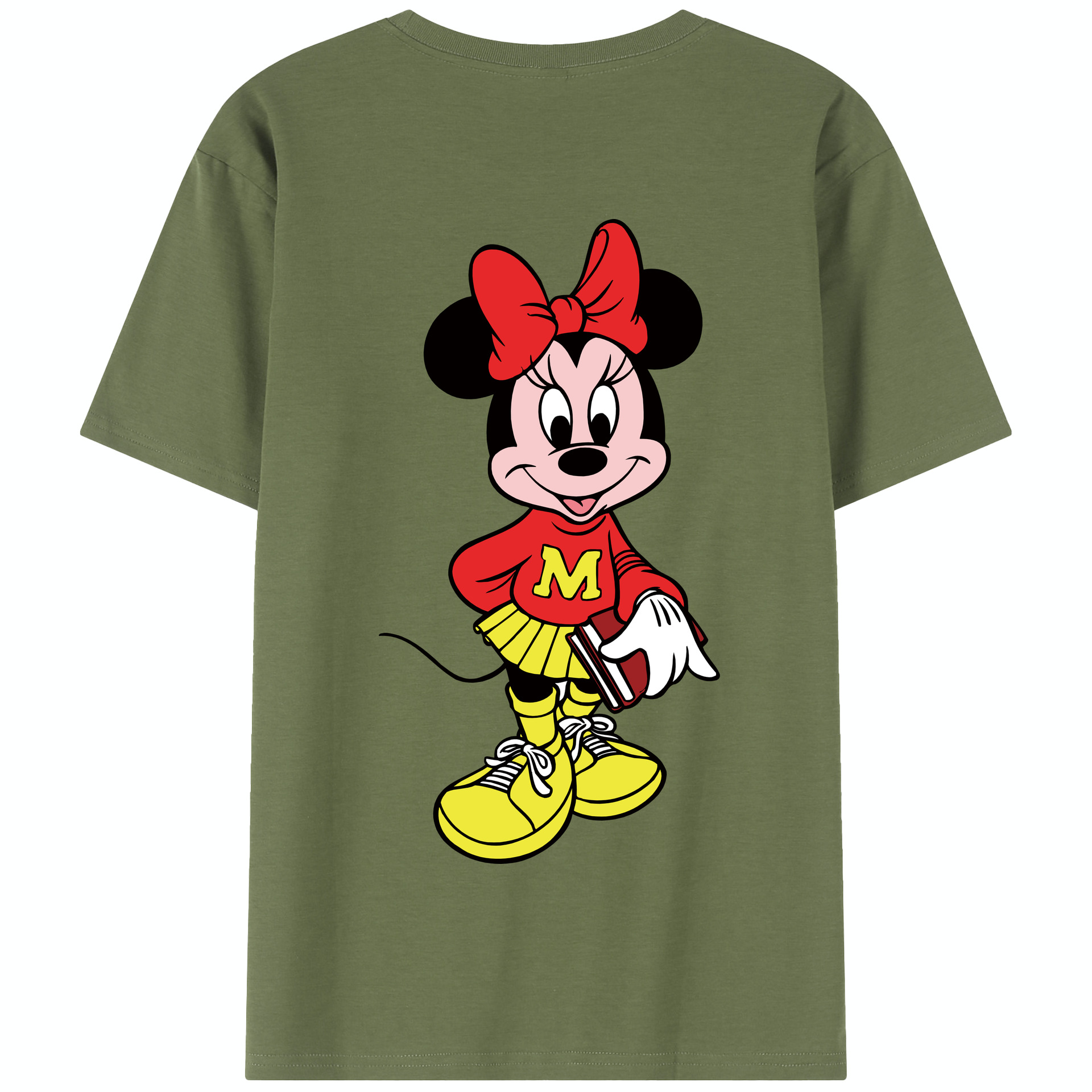 （画像用） ミッキーマウス Mickey Mouse 綿100％半袖Tシャツ（背面プリント）
